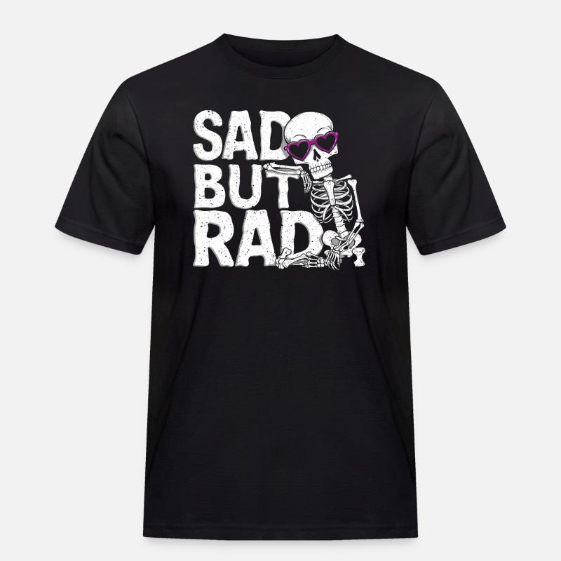 Melancholie mit Stil - Männer Workwear T-Shirt - Schwarz
