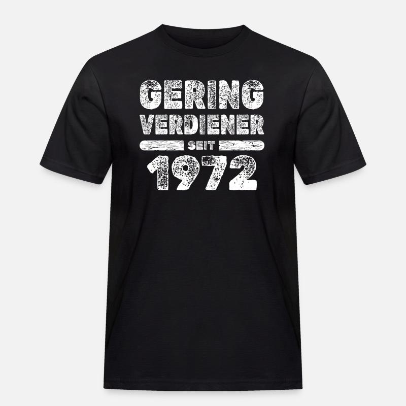 1972 - Männer Workwear T-Shirt - Schwarz