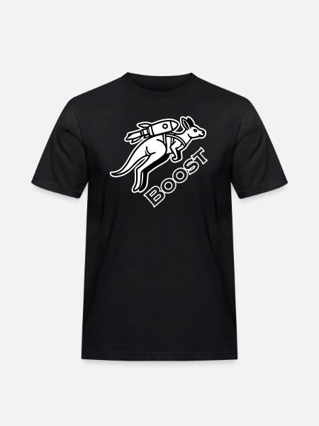 Kangaroo With Jetpack - Boost Design - Men's Workwear T-Shirt - black