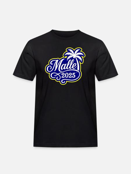 Malle 2025 Palm Tree - Men's Workwear T-Shirt - black