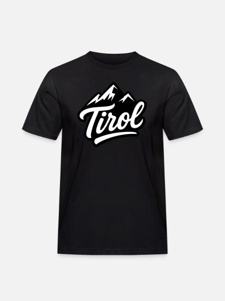 Tirol Berge - Männer Workwear T-Shirt - Schwarz