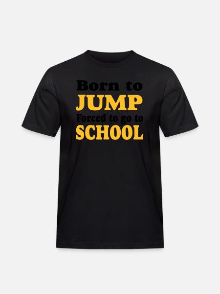 Weitsprung - Hochsprung - Männer Workwear T-Shirt - Schwarz
