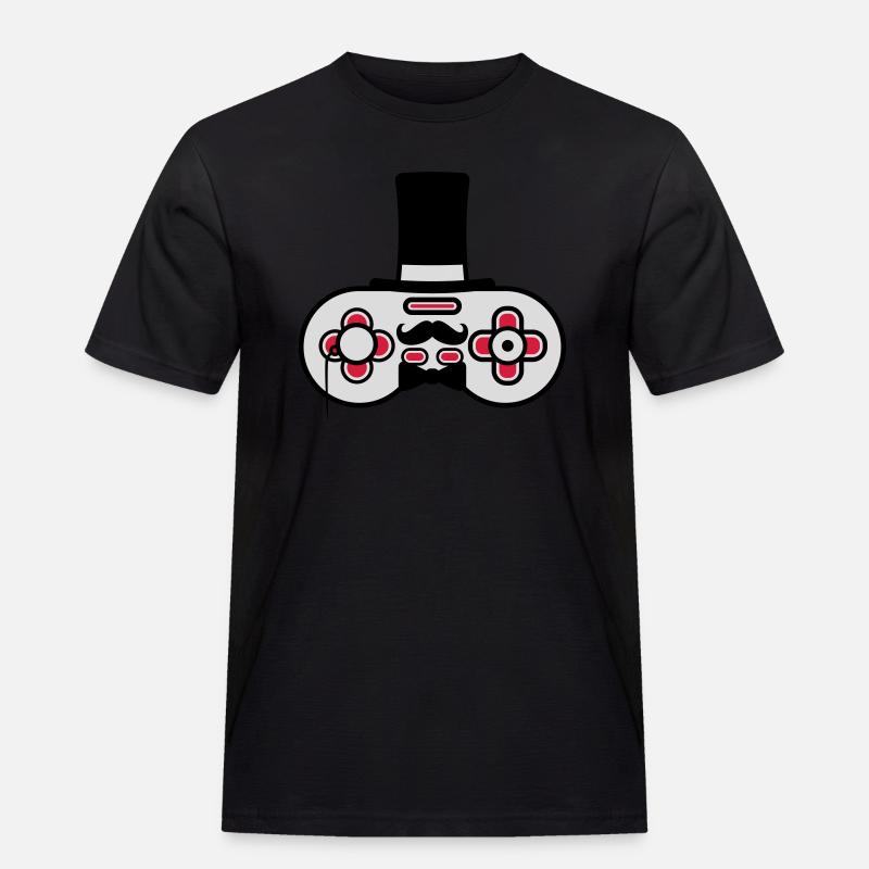 Gentlemen alter Controller Retro - Männer Workwear T-Shirt - Schwarz