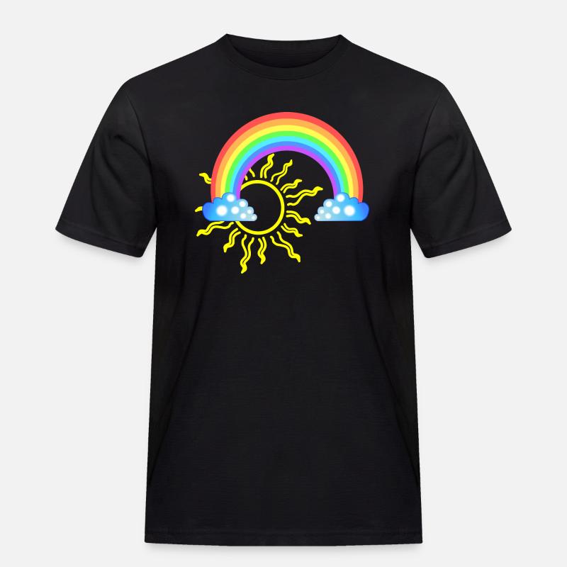 Regenbogen - Männer Workwear T-Shirt - Schwarz