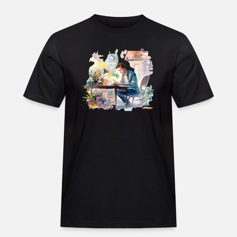 Alone without you - Men's Workwear T-Shirt - black