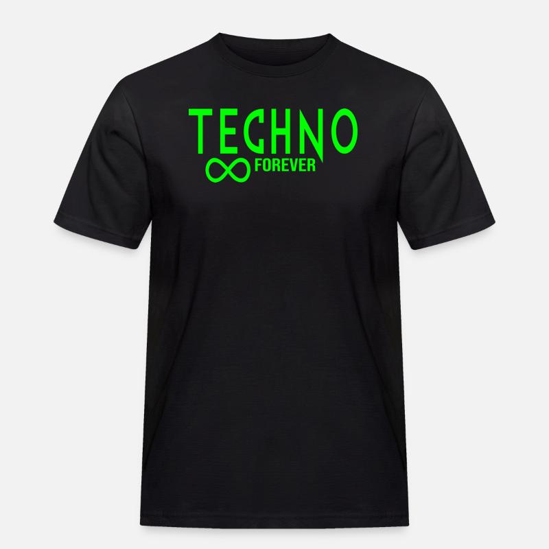 Techno forever infinity - Men's Workwear T-Shirt - black