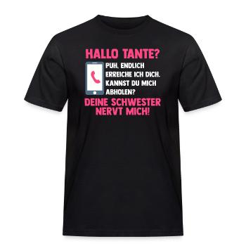 Patentante Neffe Nichte Tante - Männer Workwear T-Shirt - Schwarz - Vorne - AI Model Male 178 light (178cm)