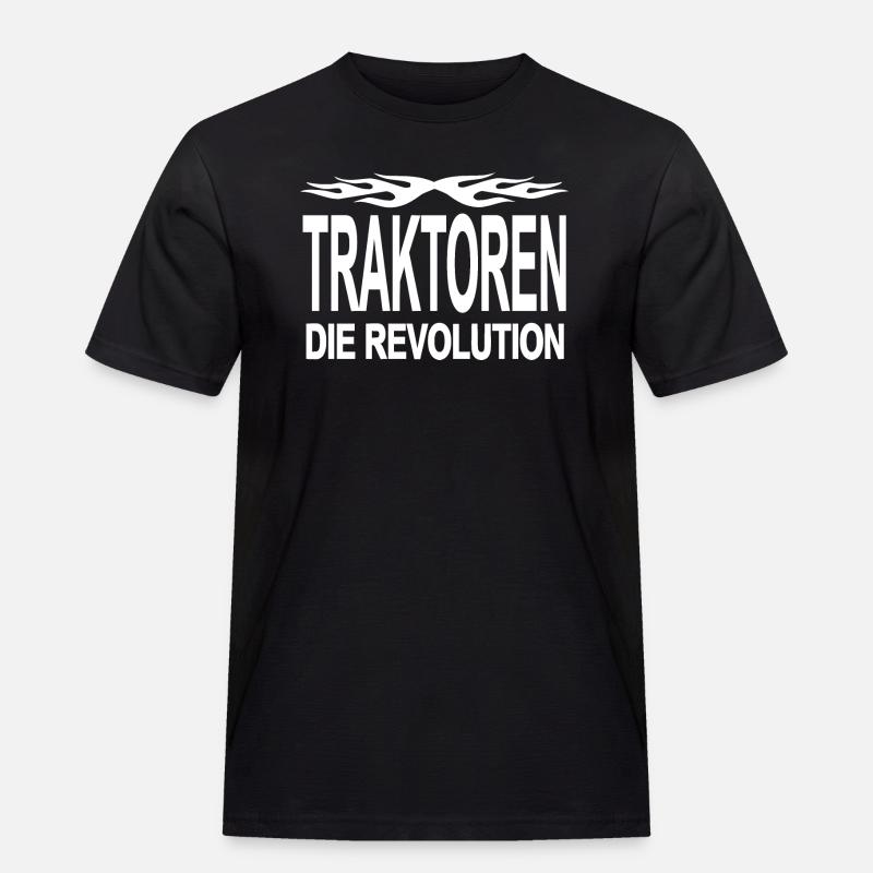 Traktor - Männer Workwear T-Shirt - Schwarz