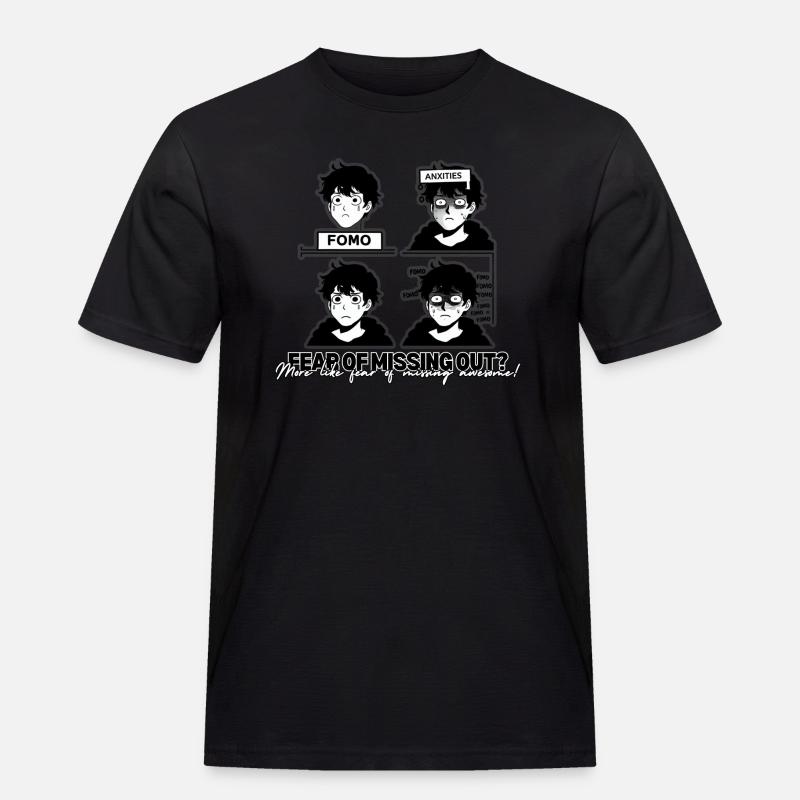 FOMO - Männer Workwear T-Shirt - Schwarz