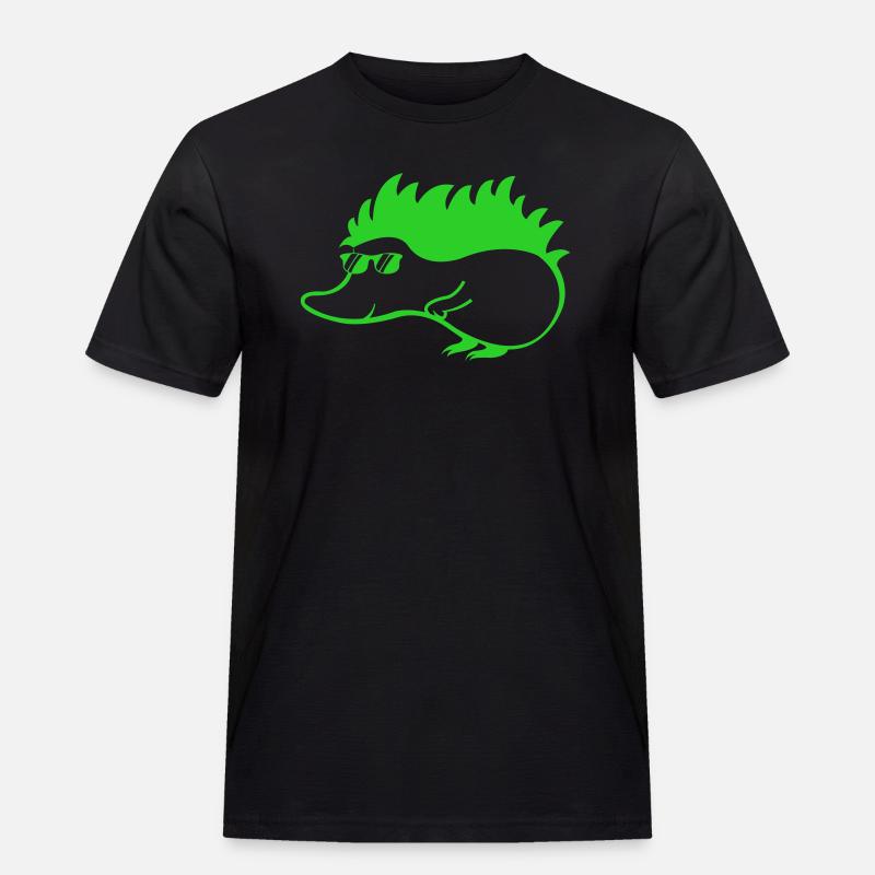 cool igel 1 - Männer Workwear T-Shirt - Schwarz