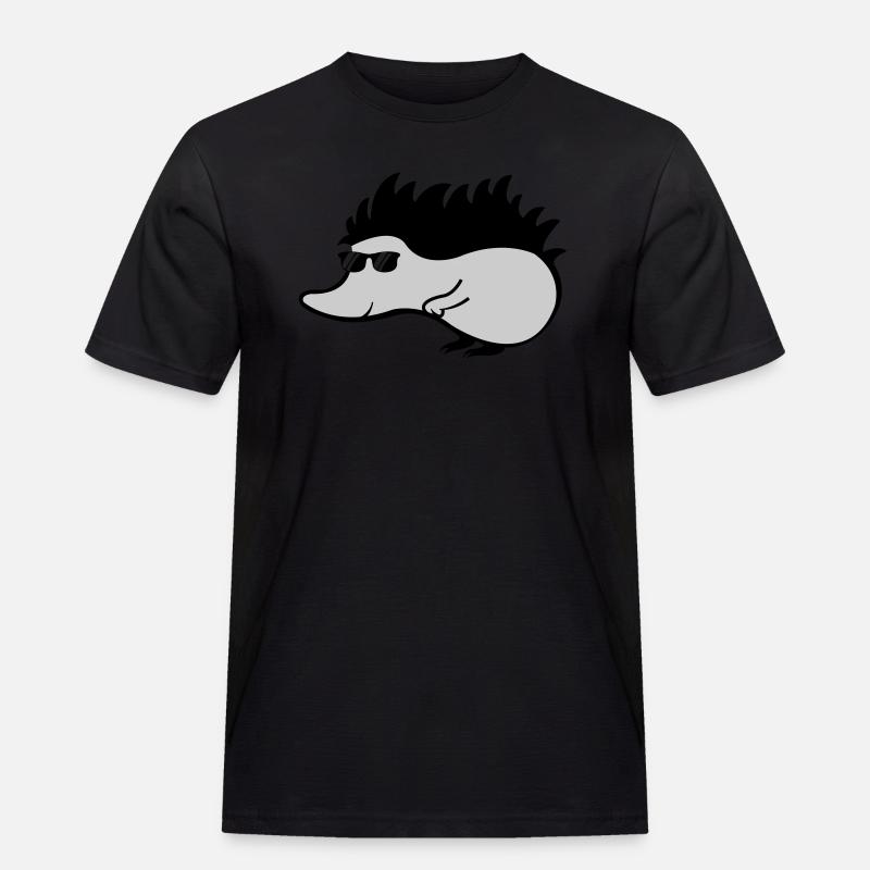 cool igel - Männer Workwear T-Shirt - Schwarz