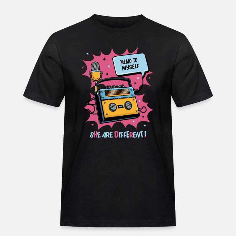 Sie sind anders ! - Männer Workwear T-Shirt - Schwarz