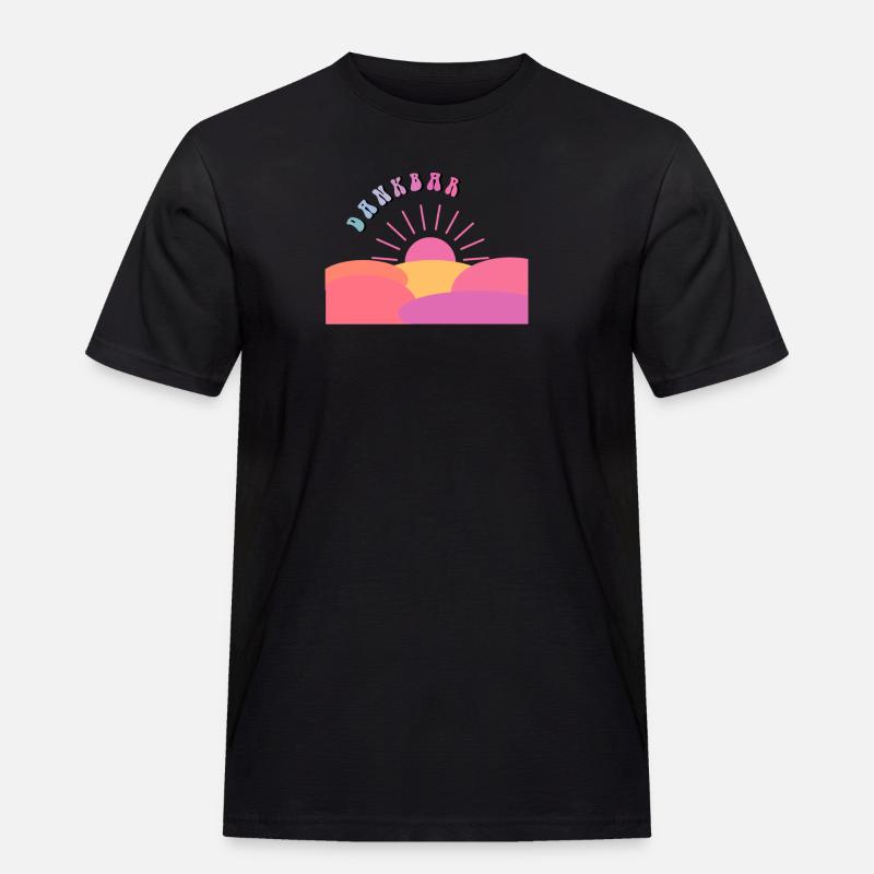 Dankbarkeit ist heilend - Geschenkidee - Geschenk - Männer Workwear T-Shirt - Schwarz