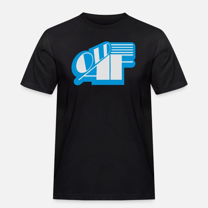 old AF Text Logo - Männer Workwear T-Shirt - Schwarz