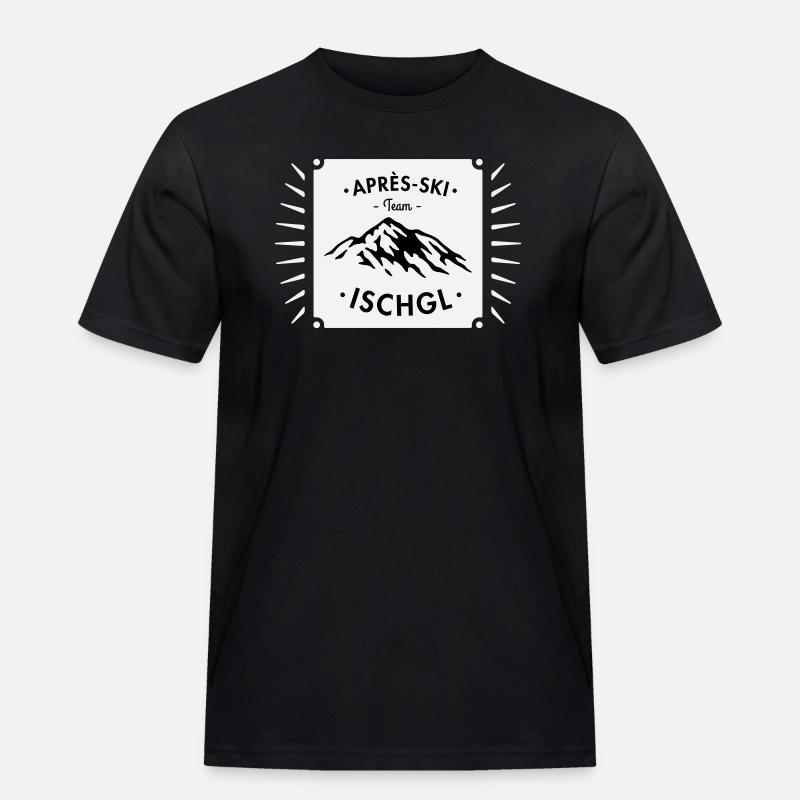 Après-Ski Ischgl - Männer Workwear T-Shirt - Schwarz