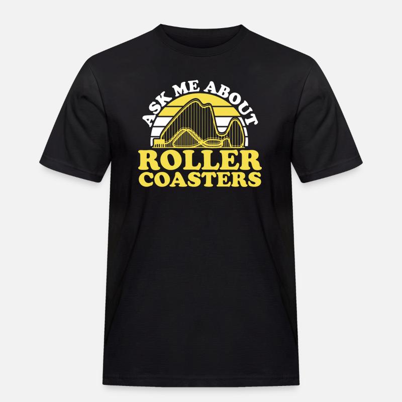 Achterbahn Rollercoaster Freizeitpark - Männer Workwear T-Shirt - Schwarz