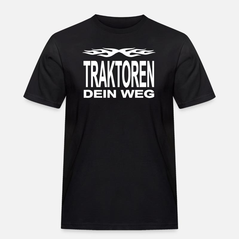 Traktor - Männer Workwear T-Shirt - Schwarz