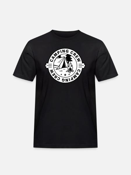 Camping Crew Zelten - Männer Workwear T-Shirt - Schwarz