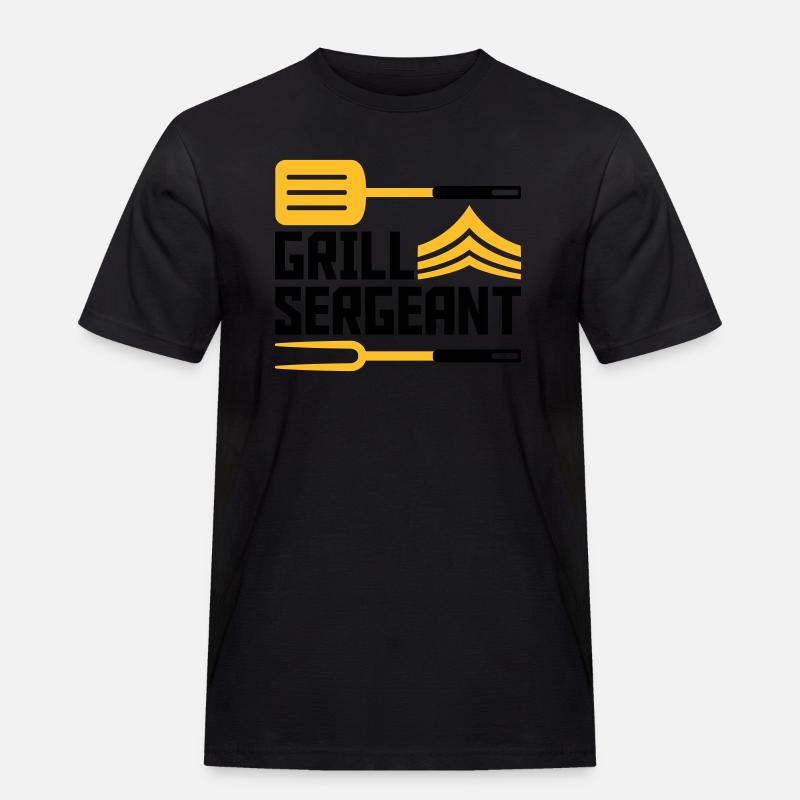 Grill Master Grill Sergeant BBQ - Men's Workwear T-Shirt - black