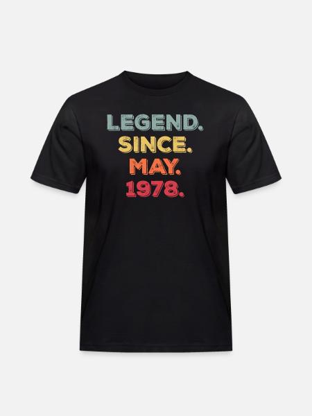 LEGEND SINCE MAY 1978 - Men's Workwear T-Shirt - black