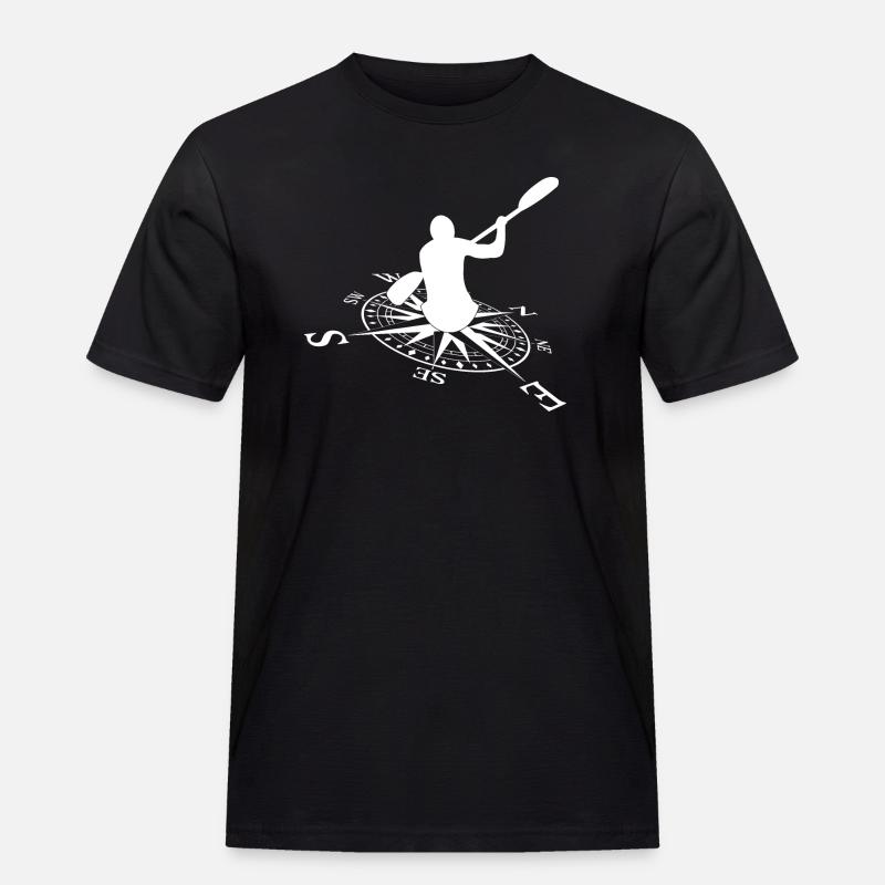 Paddeln - Männer Workwear T-Shirt - Schwarz