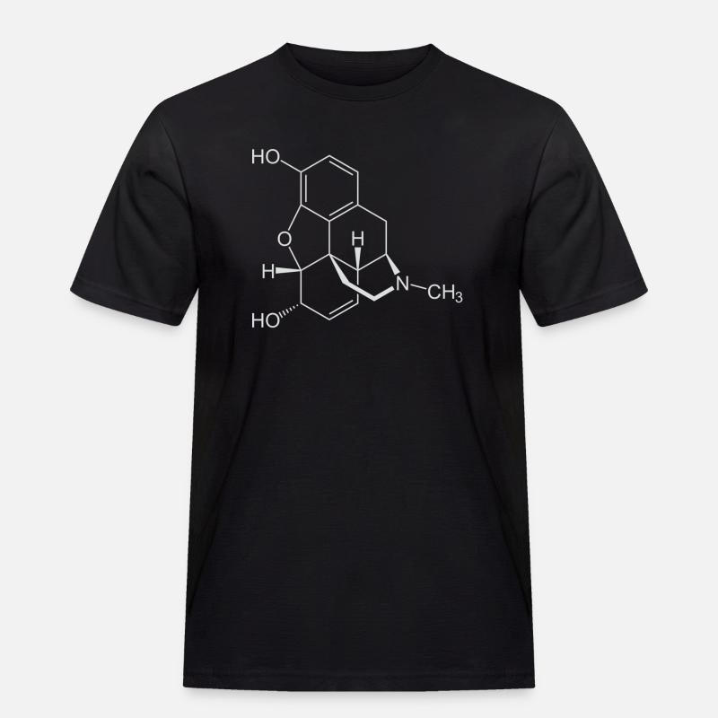 Morphin Strukturformel - Männer Workwear T-Shirt - Schwarz