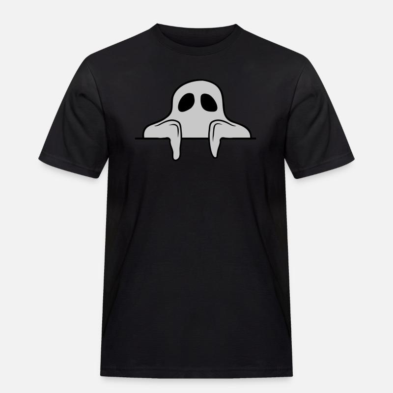 Geist hinter Mauer Comic - Männer Workwear T-Shirt - Schwarz