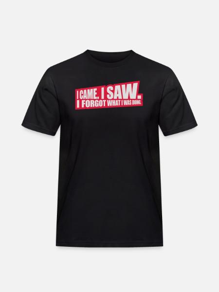 I came saw forget - Men's Workwear T-Shirt - black