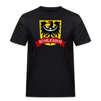 Schlesien Herkunft Region Provinz Deutschland - Männer Workwear T-Shirt - Schwarz - Vorne - AI Model Male 178 light (178cm)