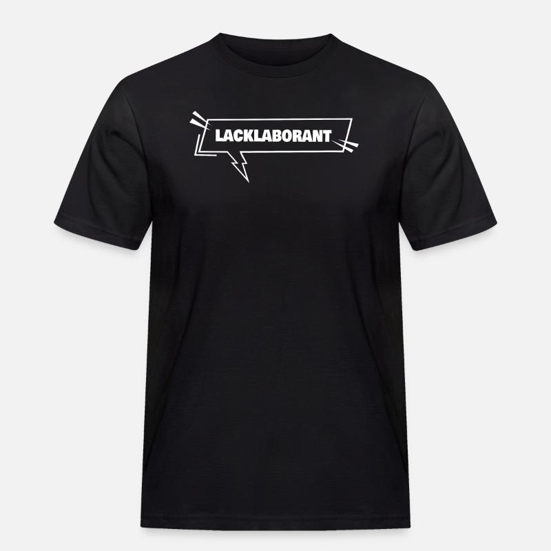 Lacklaborant - Männer Workwear T-Shirt - Schwarz