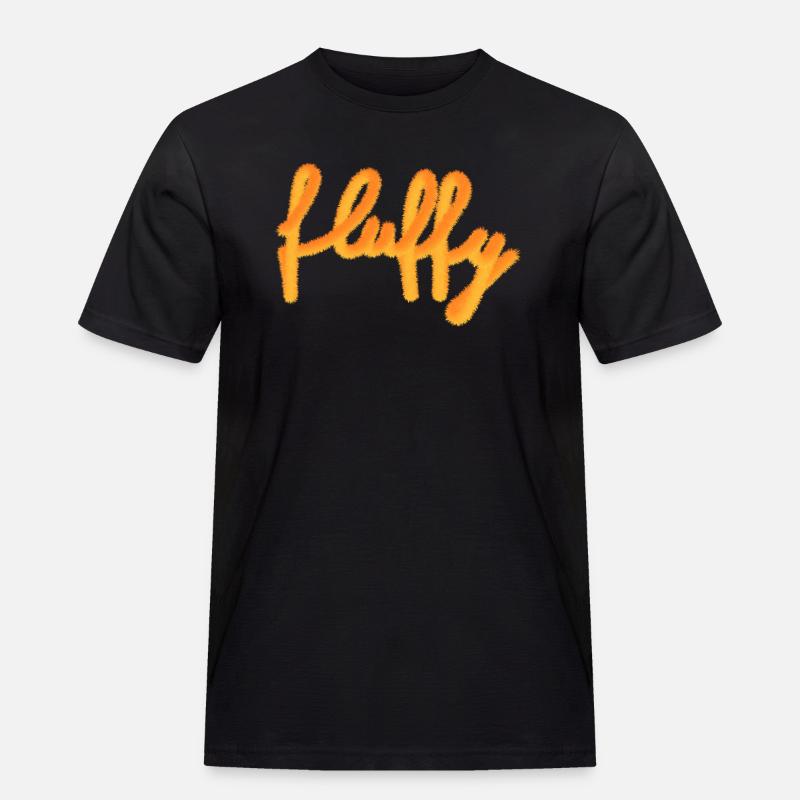 Fluffy - Männer Workwear T-Shirt - Schwarz