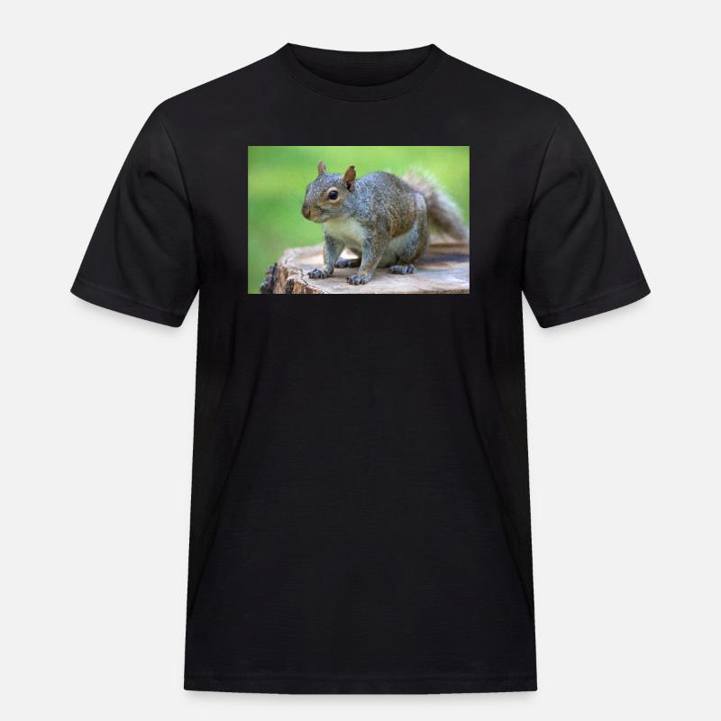 Grauhörnchen Sciurus carolinensis - Männer Workwear T-Shirt - Schwarz