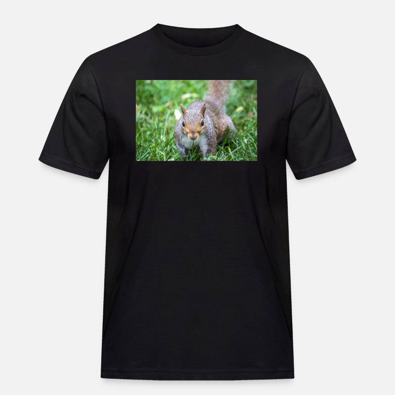 Grauhörnchen Sciurus carolinensis - Männer Workwear T-Shirt - Schwarz