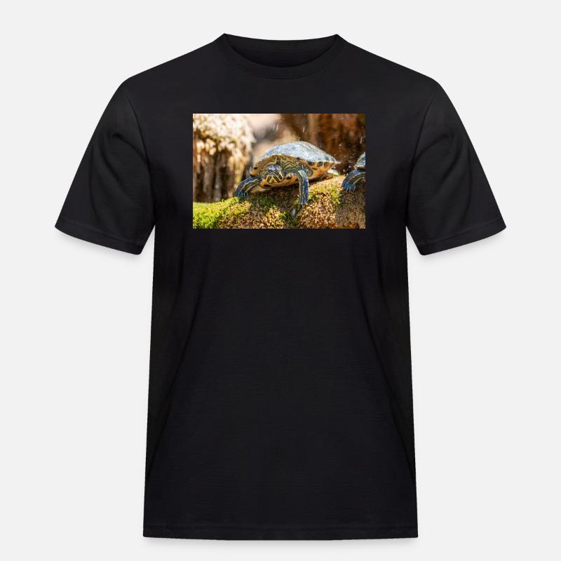Gelbbauch-Slider Trachemys scripta scripta - Männer Workwear T-Shirt - Schwarz