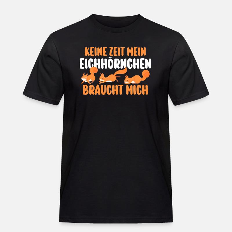 Eichhörnchen - Männer Workwear T-Shirt - Schwarz