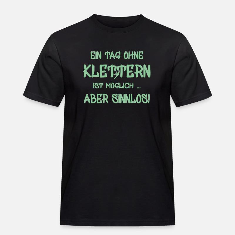 Kletterer Boulderer klettern bouldern - Männer Workwear T-Shirt - Schwarz