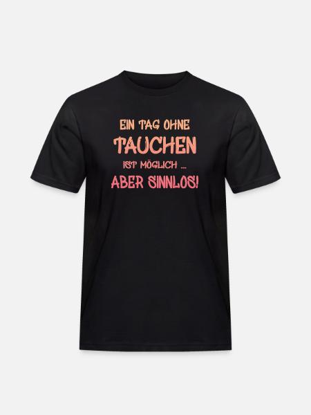 Tauchen Diving Taucher - Männer Workwear T-Shirt - Schwarz
