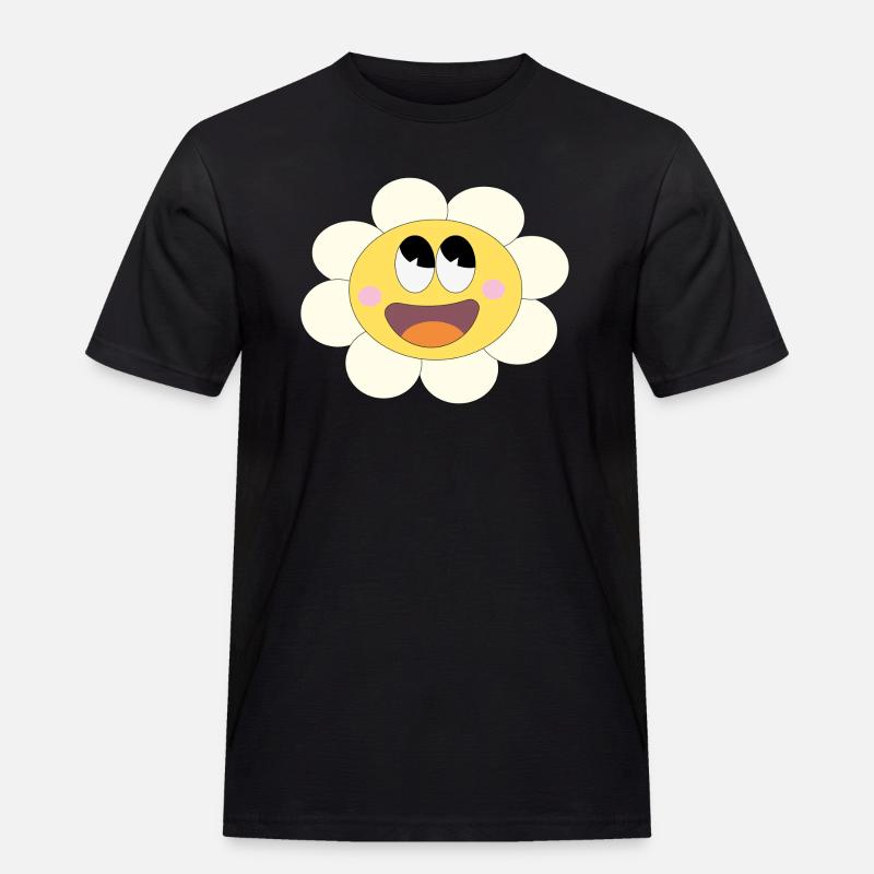 Hübsches Blümchen! - Männer Workwear T-Shirt - Schwarz