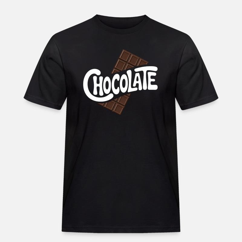 Schokolade - Cool Sweets Logo - Männer Workwear T-Shirt - Schwarz