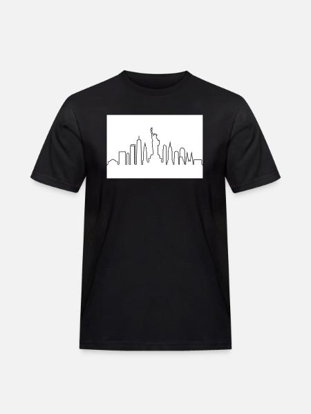 NY skyline - Men's Workwear T-Shirt - black