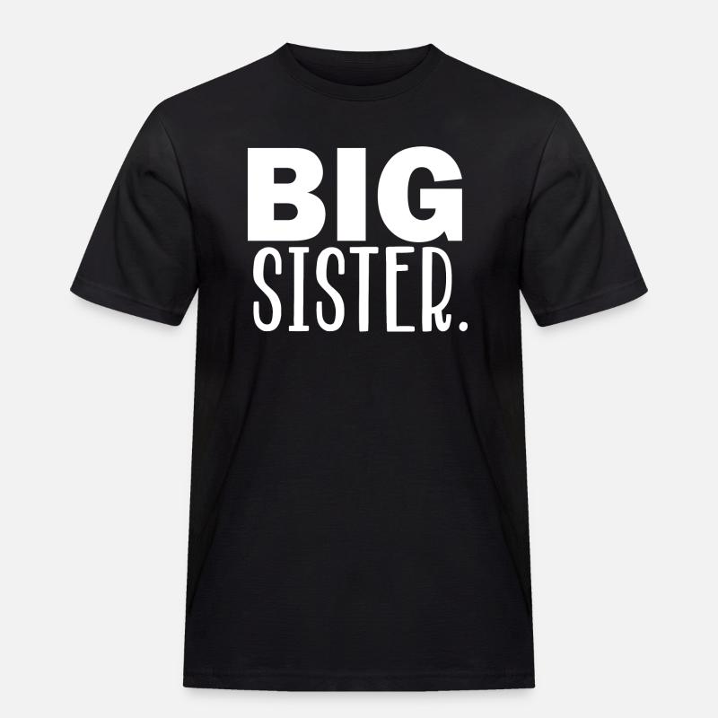 große Schwester - Männer Workwear T-Shirt - Schwarz