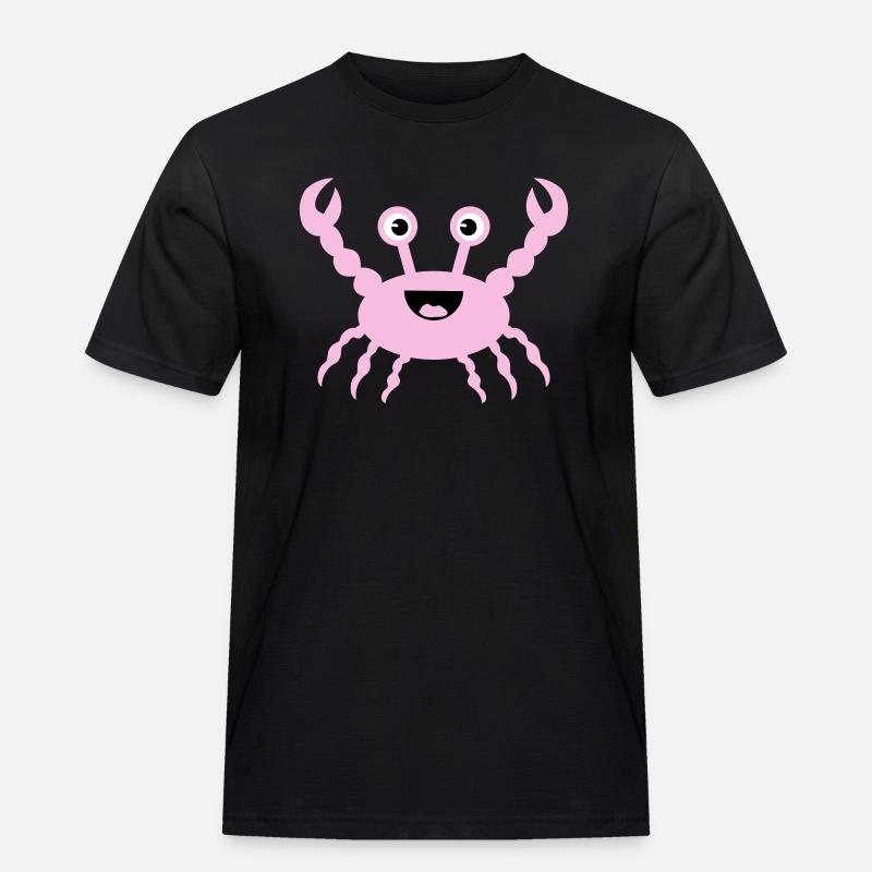 crab - Männer Workwear T-Shirt - Schwarz
