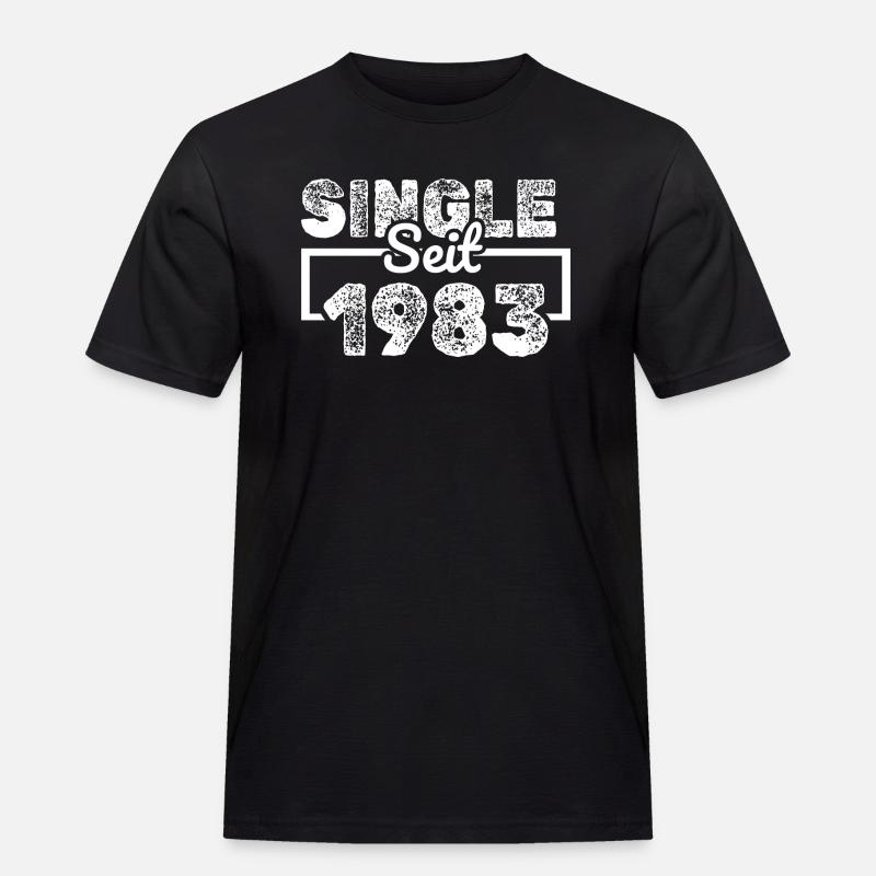 Single 1983 - Männer Workwear T-Shirt - Schwarz
