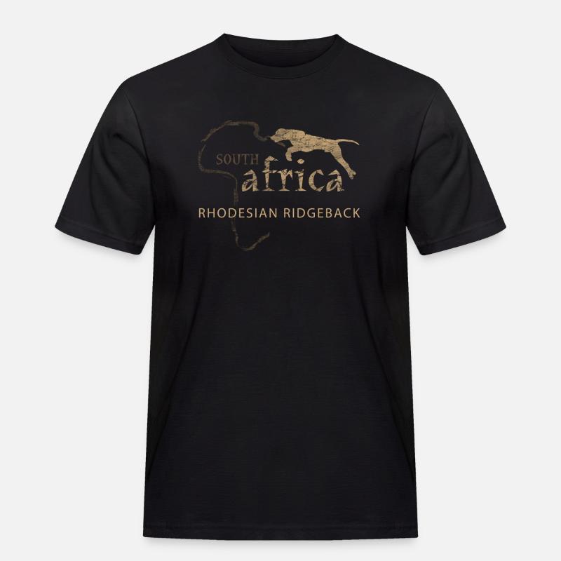 Rhodesian Ridgeback DD - Männer Workwear T-Shirt - Schwarz