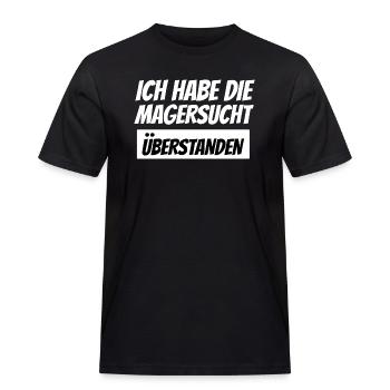 ich habe die Magersucht überstanden - Männer Workwear T-Shirt - Schwarz - Vorne - AI Model Male 178 light (178cm)