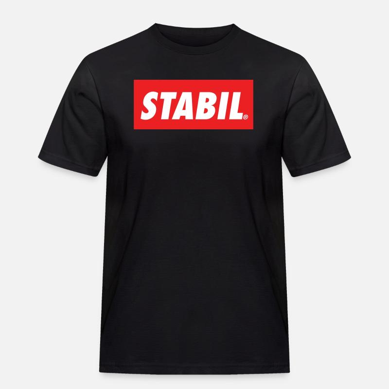 Stabil - Männer Workwear T-Shirt - Schwarz