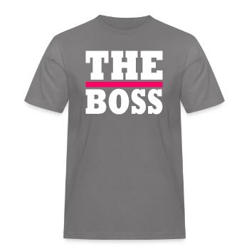 The boss - T-shirt Workwear homme - gris - Devant - AI Model Male 185 dark (185cm)