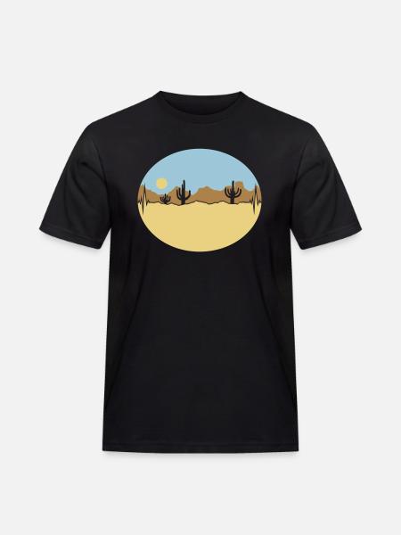 Frequency Desert Landscape Silhouette - Men's Workwear T-Shirt - black