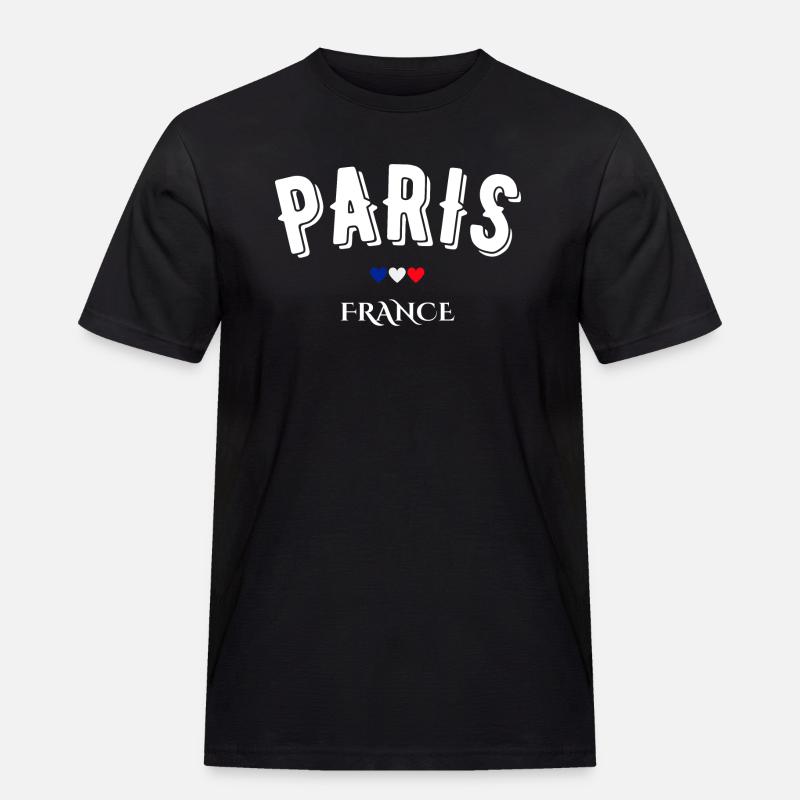 Paris Frankreich - Männer Workwear T-Shirt - Schwarz