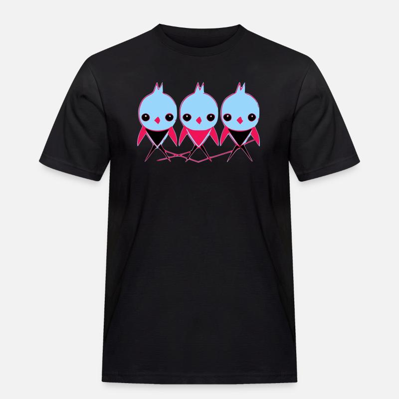3 petits oiseaux - T-shirt Workwear homme - noir